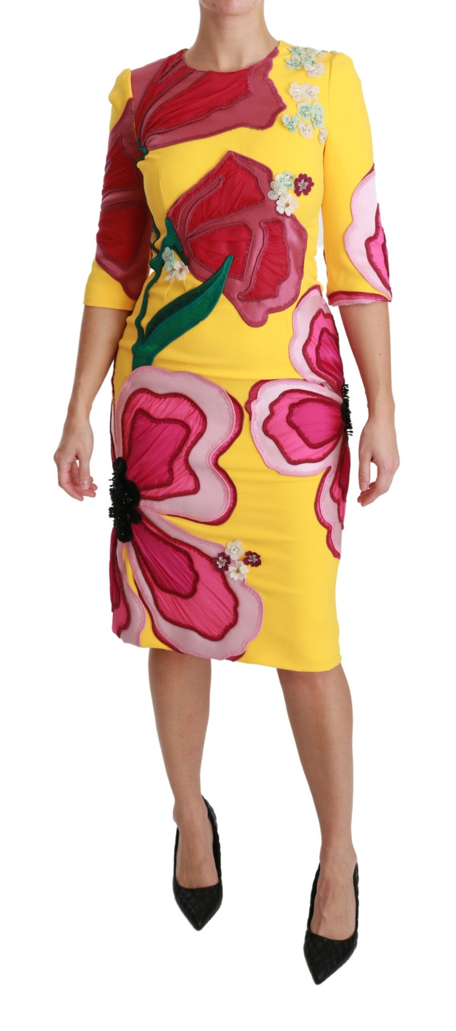 Dolce & Gabbana 40% Silk dress in yellow