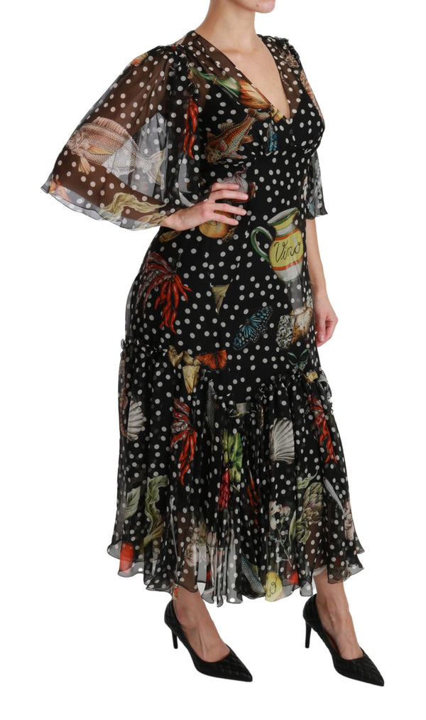 Dolce & Gabbana 100% Silk; Lining: 86% Silk dress in black