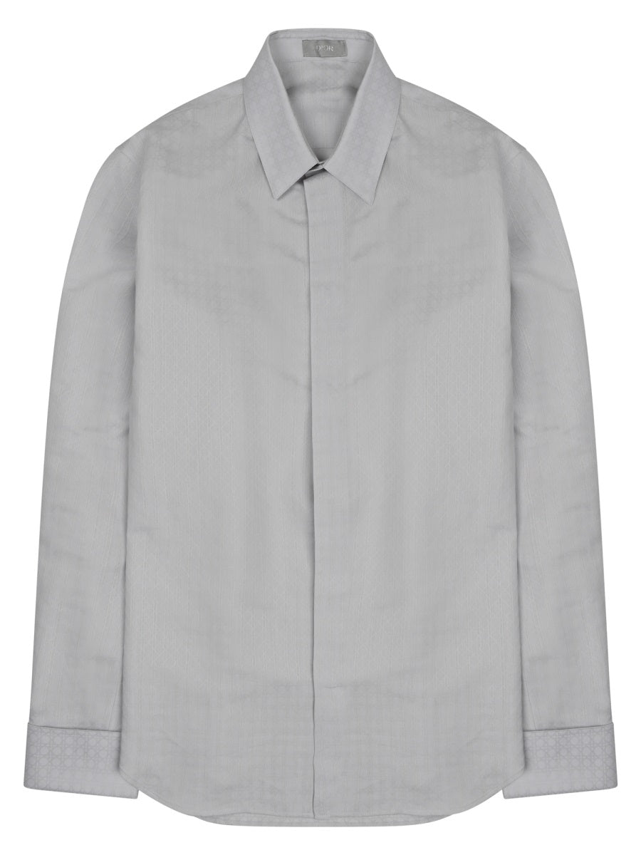 Shirt Monogram Grey Silk