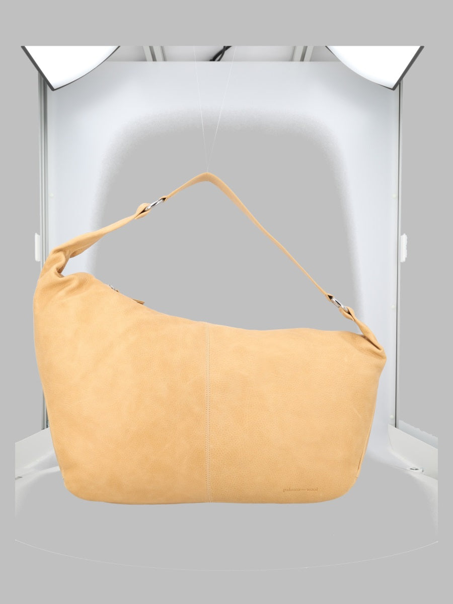 Shoulder Bag Big Dry Brown Leather