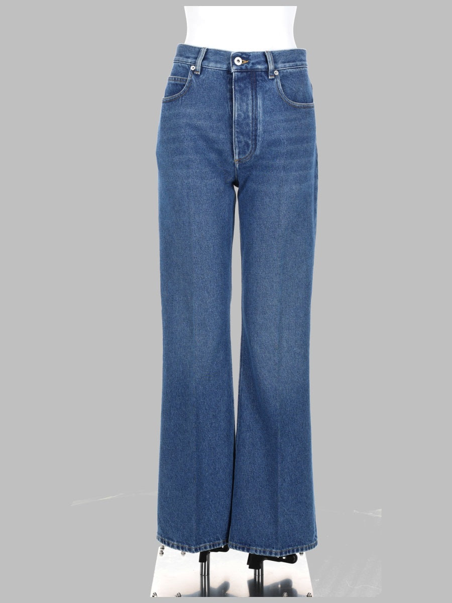 Flared Jeans Medium Wash Denim Cotton