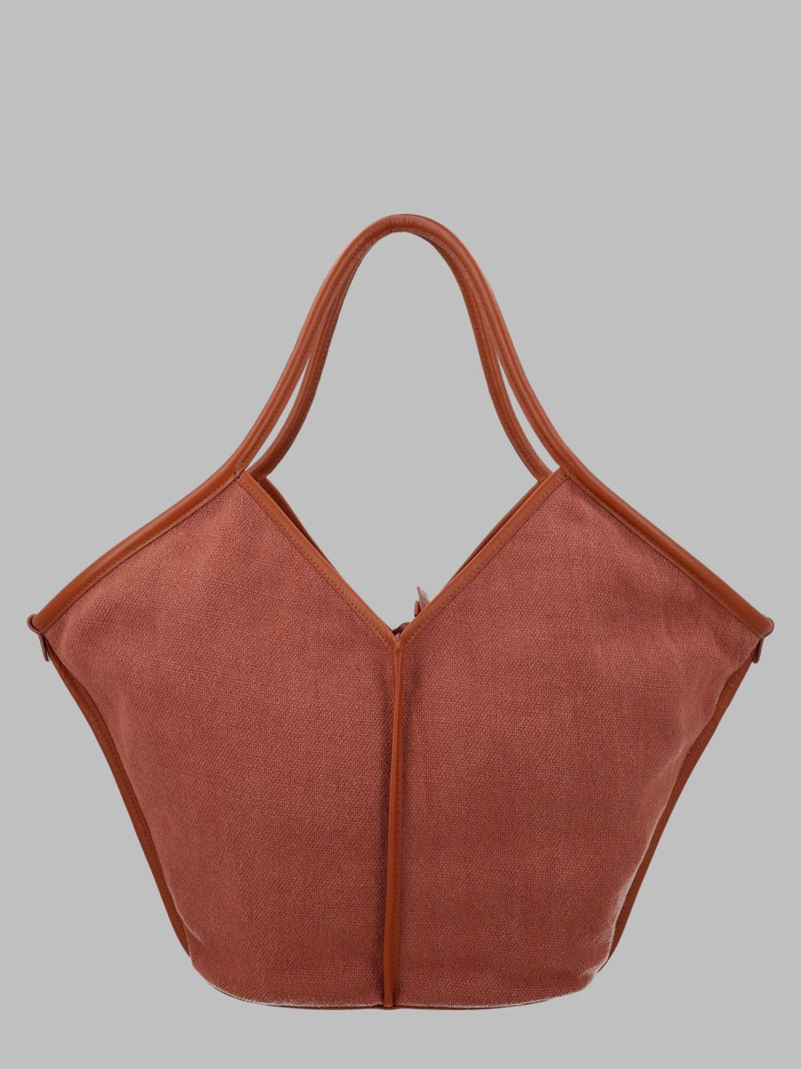 Shoulder Bag Calella Linen Brown Recycled