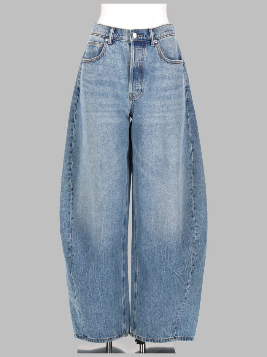 Jeans Blow Up With Strass Logo Blue Cotton