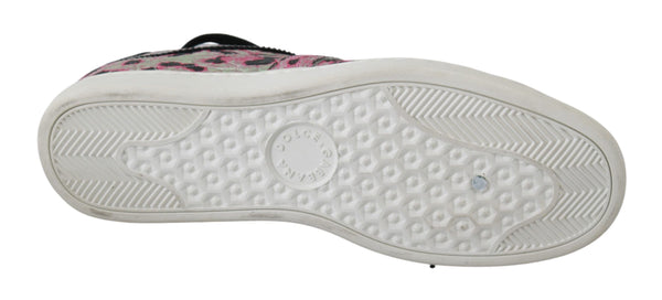 Dolce & Gabbana 91% Crocodile leather sneaker in pink