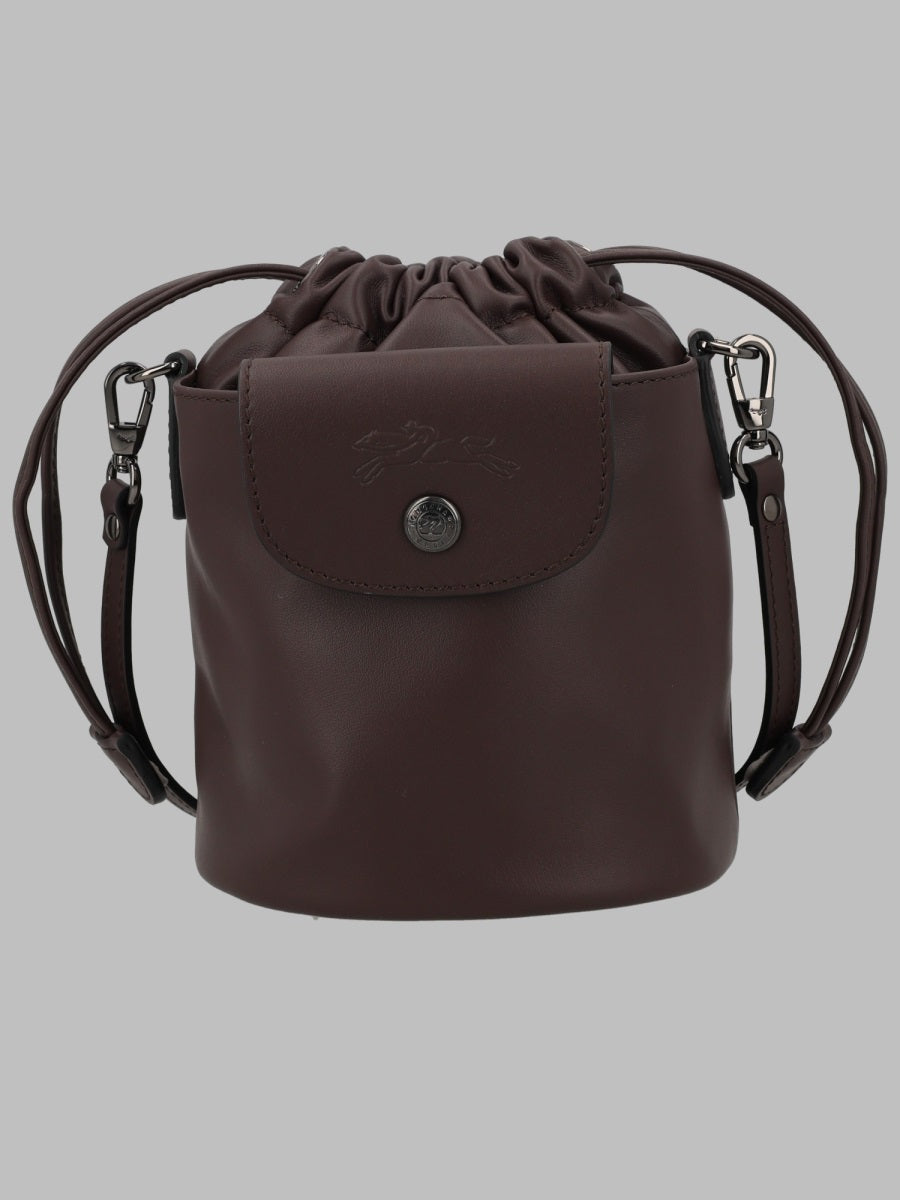 Bucket Bag Le Pliage Xtra Brown Leather Shoulder