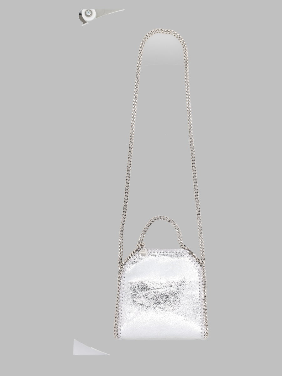 Handbag Falabella Micro Silver Polyester Handbags
