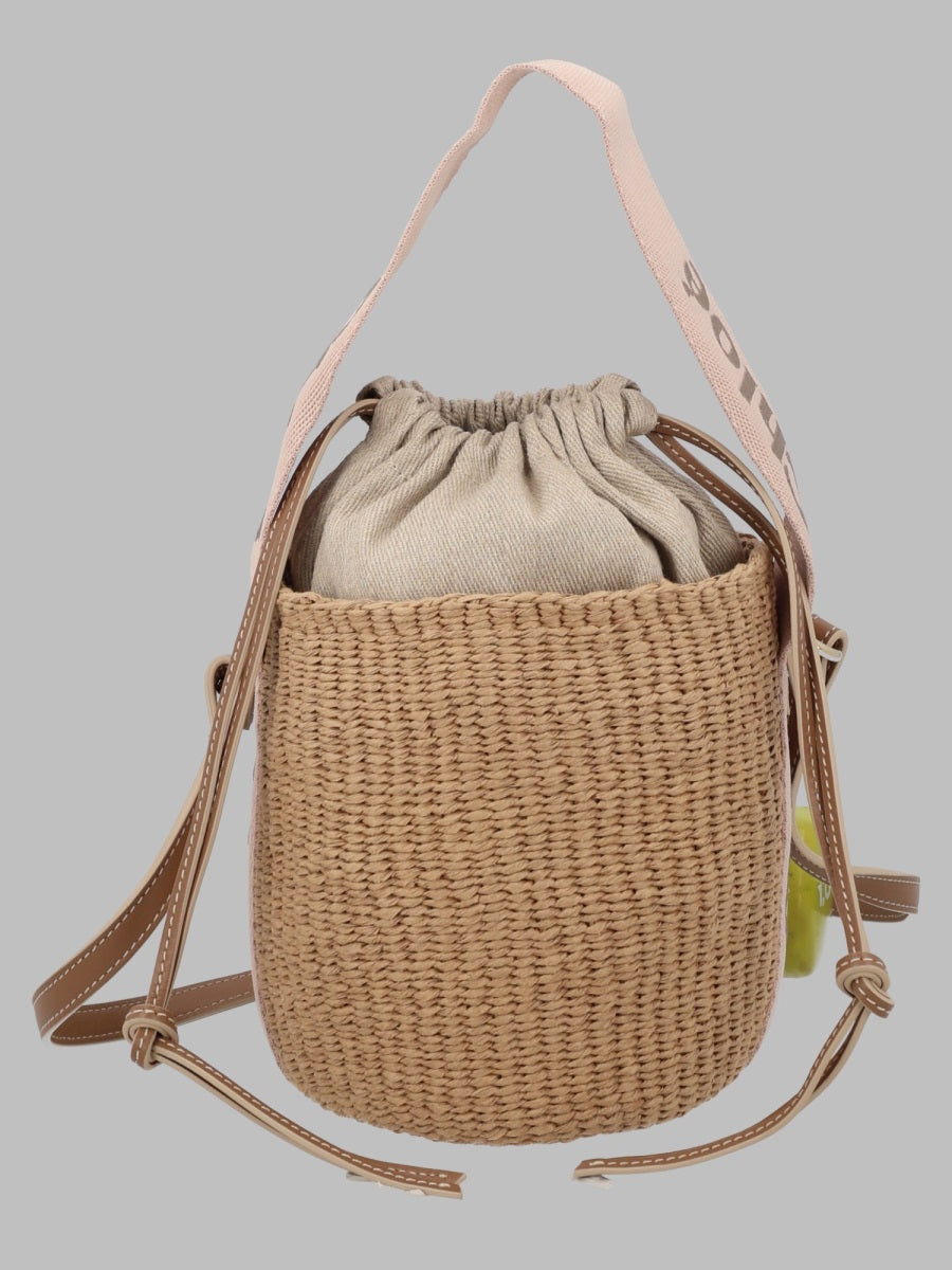 Bucket Bag Woody Beige Paper Handbags
