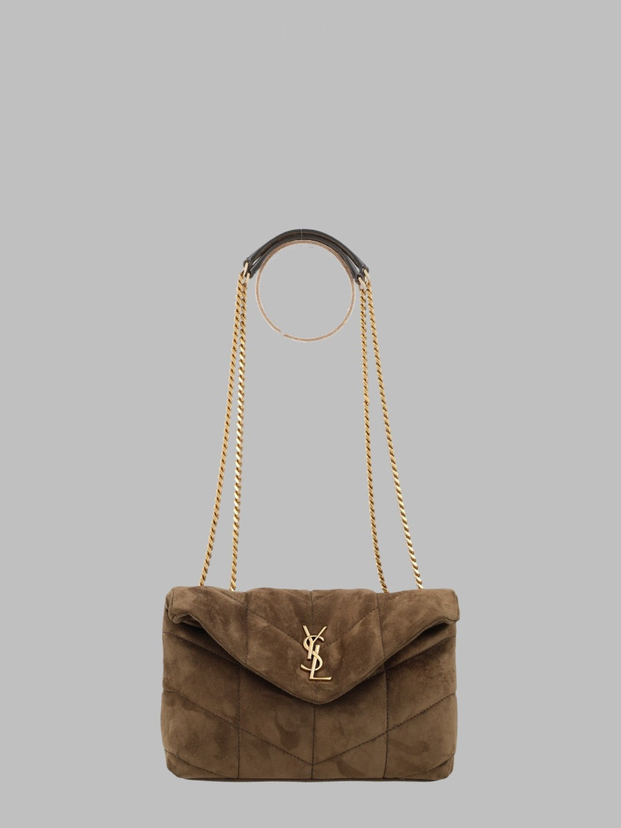 Shoulder Bag Puffer Toy Green Leather Calf