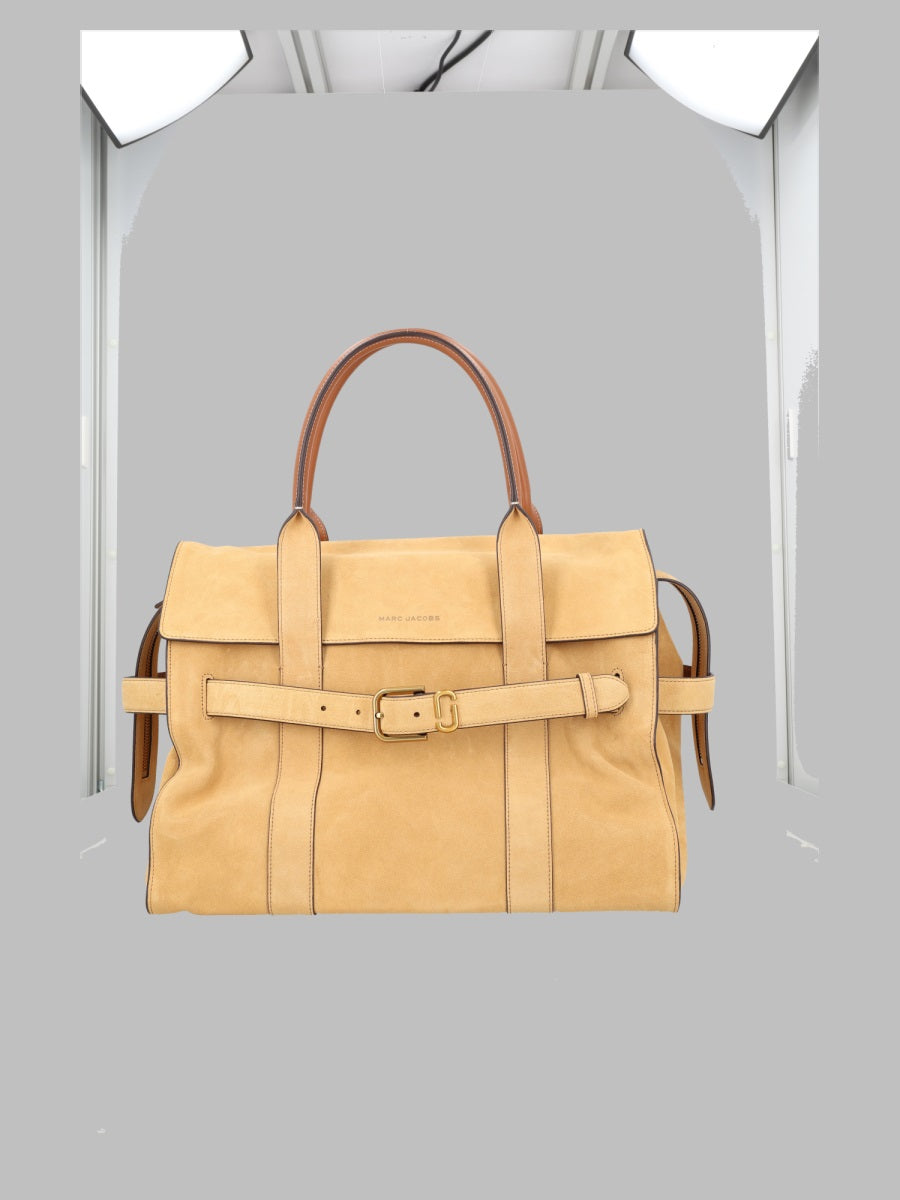 Handbag Dakota Suede Beige Cow Leather Handbags