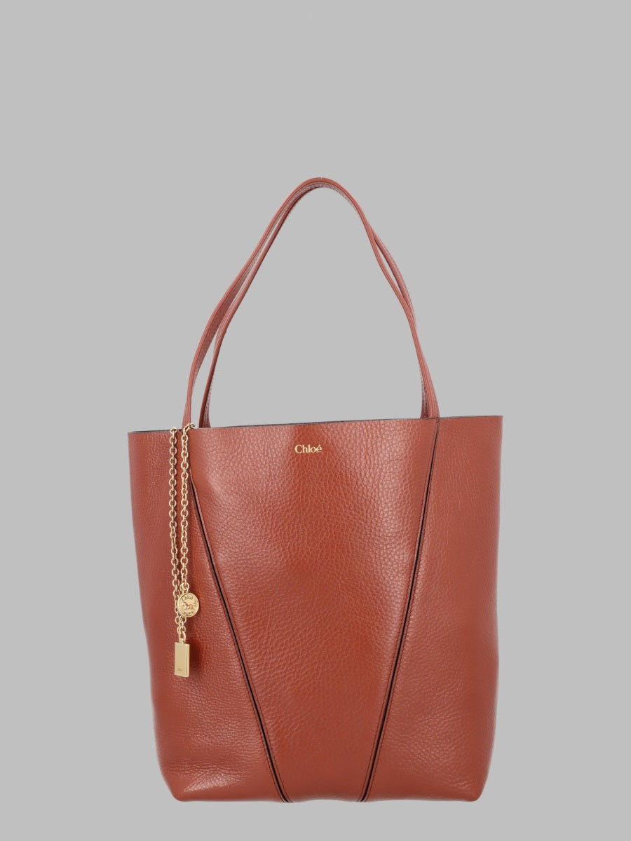 Handbag Spin Brown Calfskin Handbags