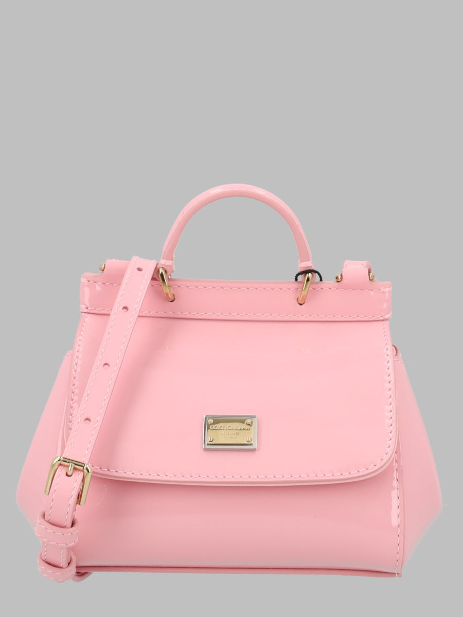Shoulder Bag Vernice Pink Calf Leather