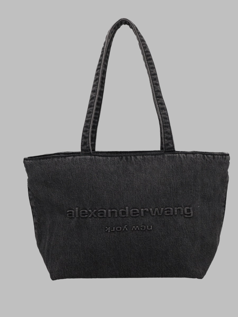 Tote Bag Denim Blue Cotton Handbags