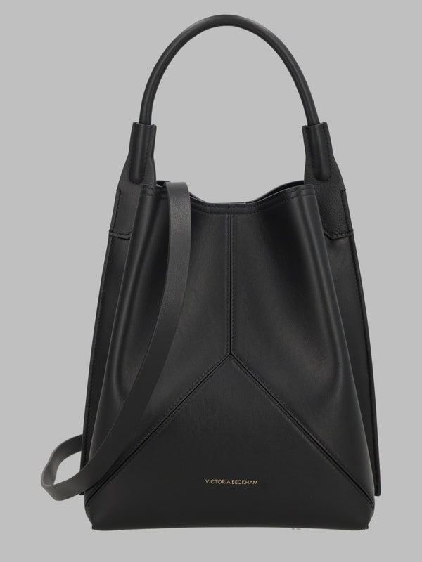 Bucket Bag Victoria Black Calf Leather Handbags