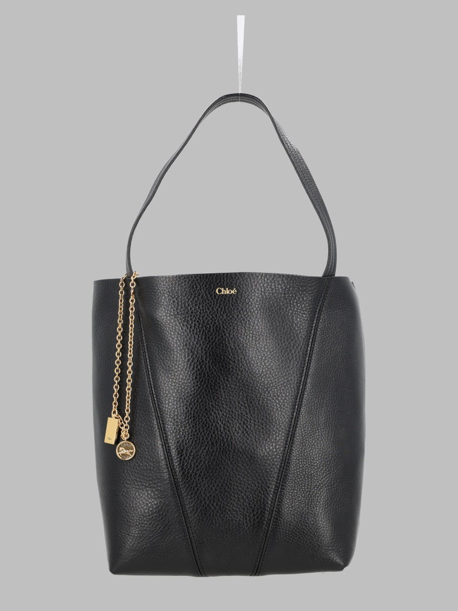 Calfskin Handbag Spin Black Handbags