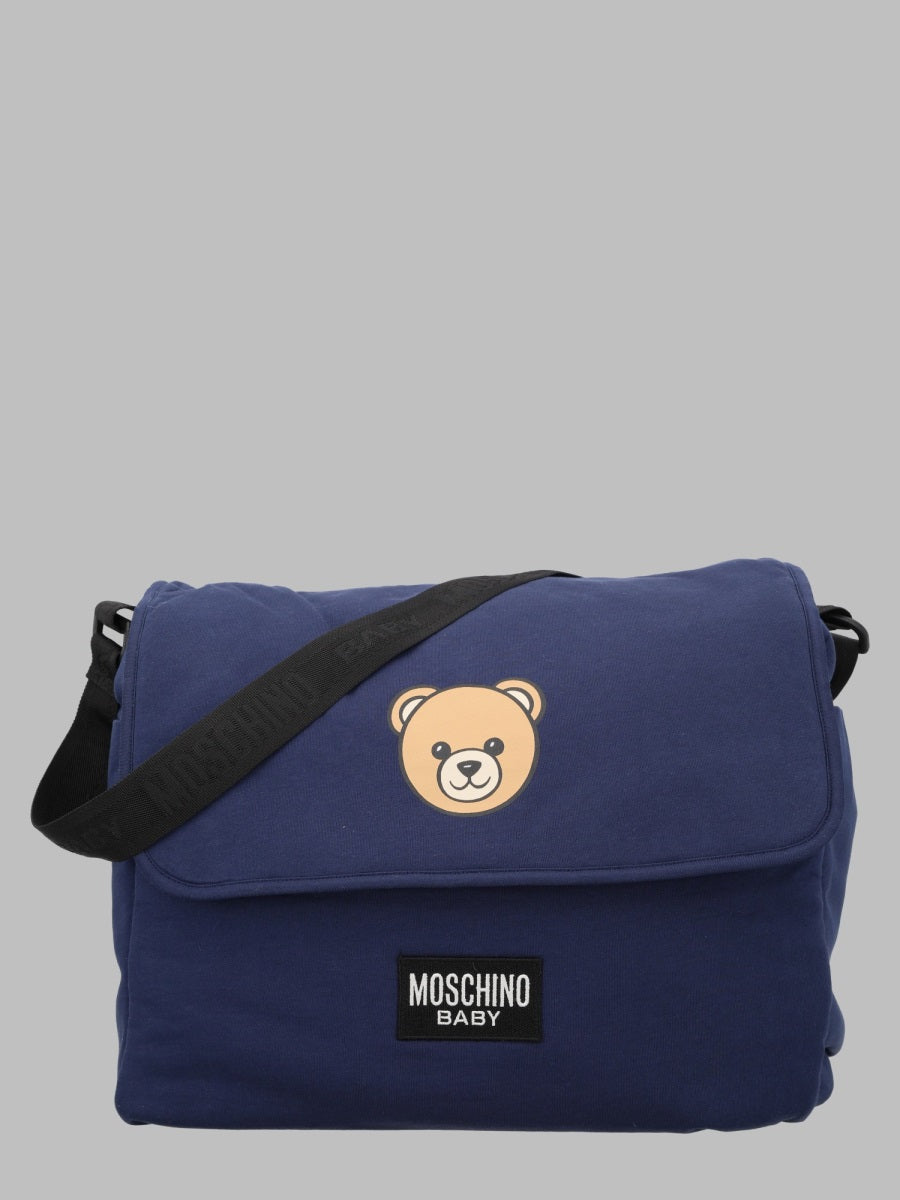 Baby Changing Bag With Mat, Blue Cotton Clutch