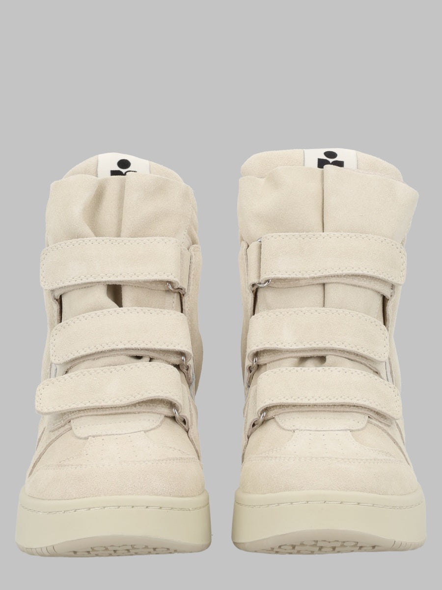 Wedge Sneakers Im3 Beige Leather Trainers