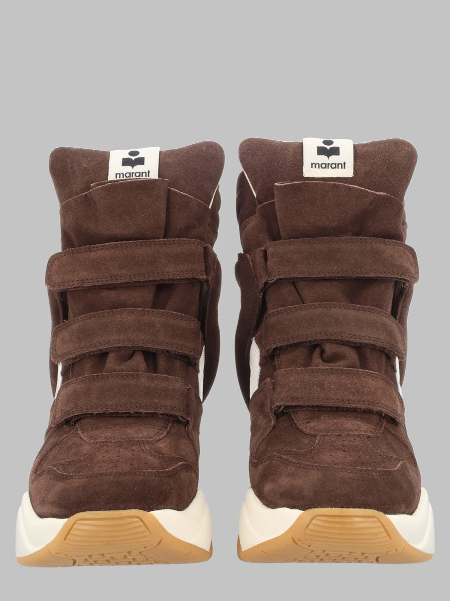 Wedge Sneakers Balskee Brown Leather Trainers