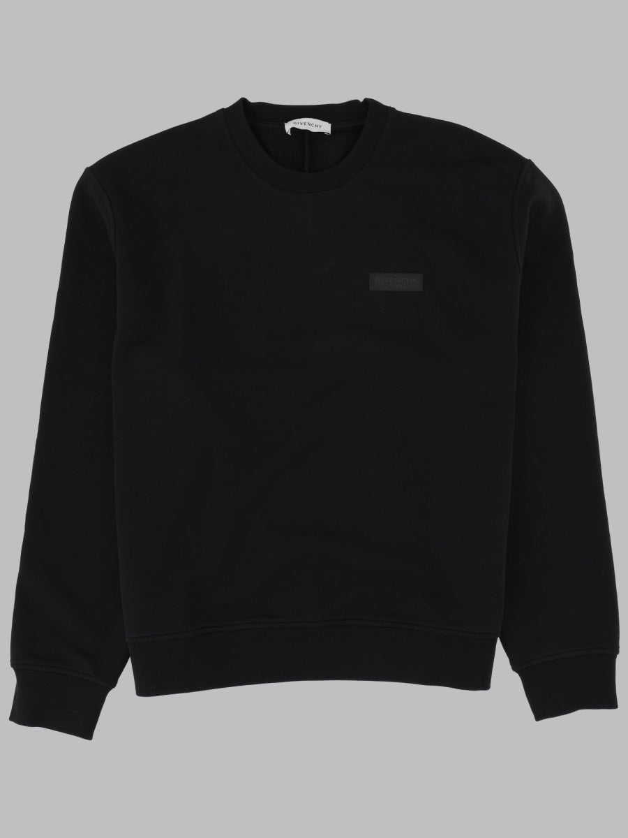 Sweatshirt Brushed Cotton Black Sweatshirts