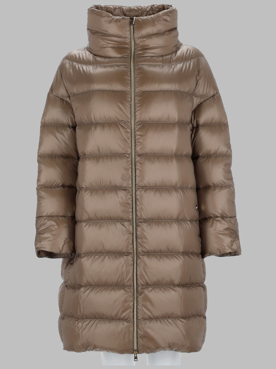 Puffer Jacket Matilde Brown Polyamide Trench & Raincoats
