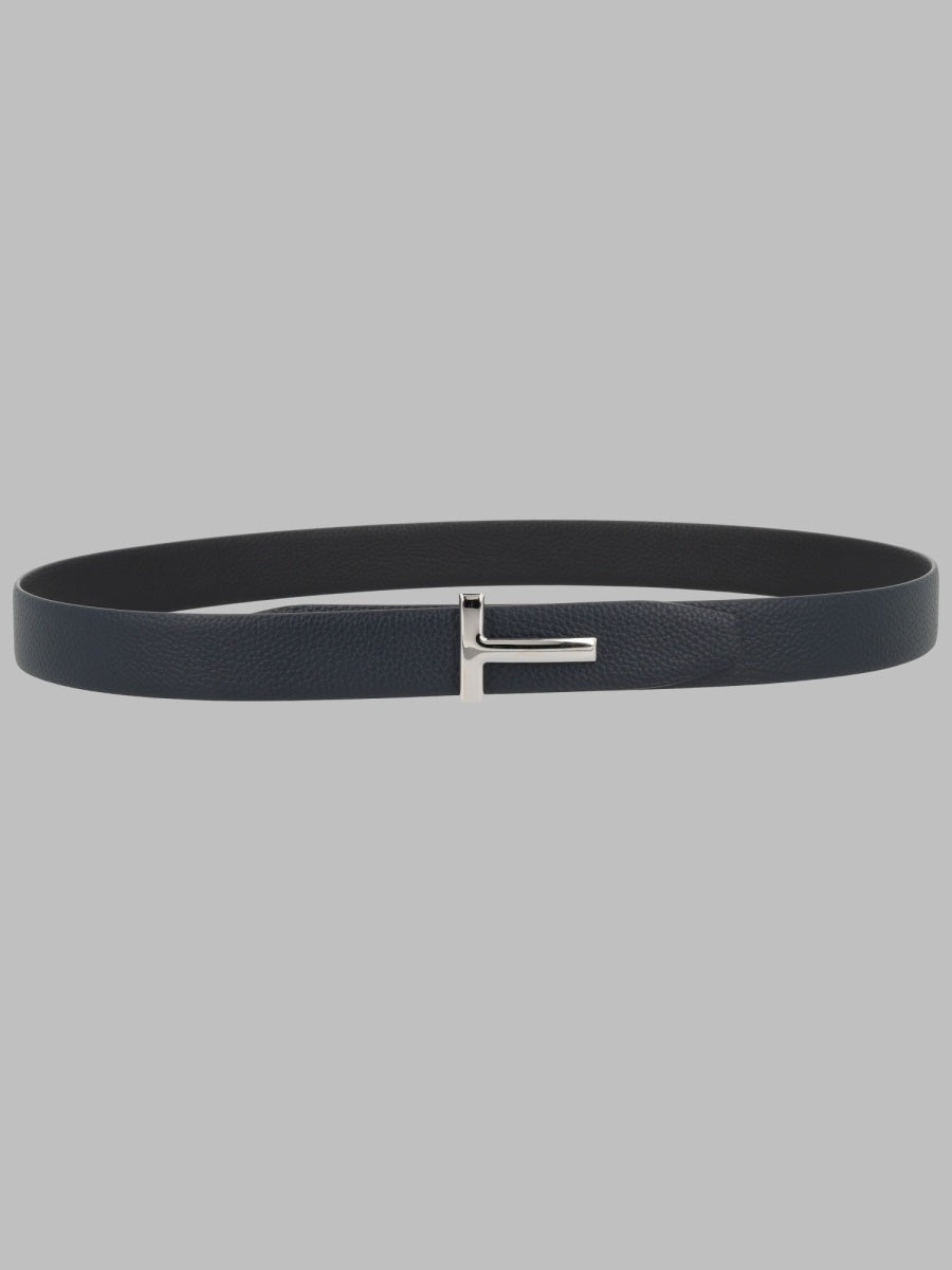 Belt T Icon Blue Leather