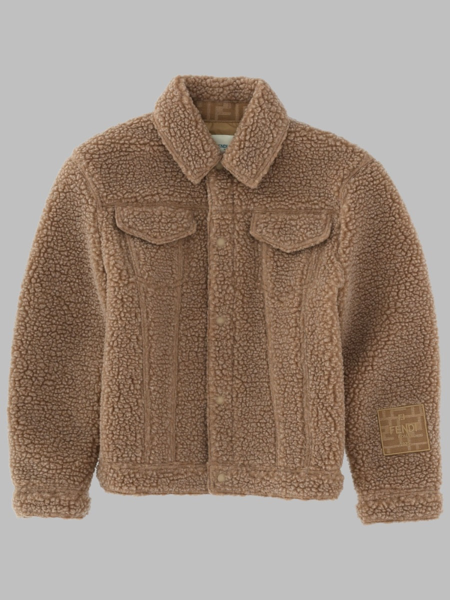 Gilet Teddy Bear Beige Polyamide Waistcoats & Gilets