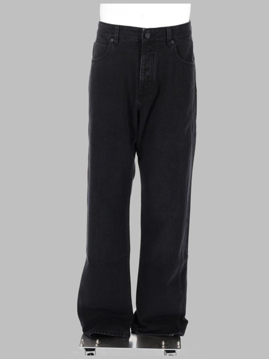 Jeans Wide Fit Black Cotton