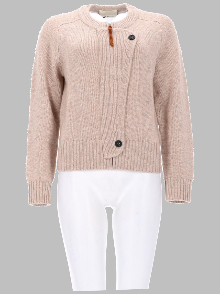 Cardigan Wool-Cashmere Beige Wool Cashmere Jumpers