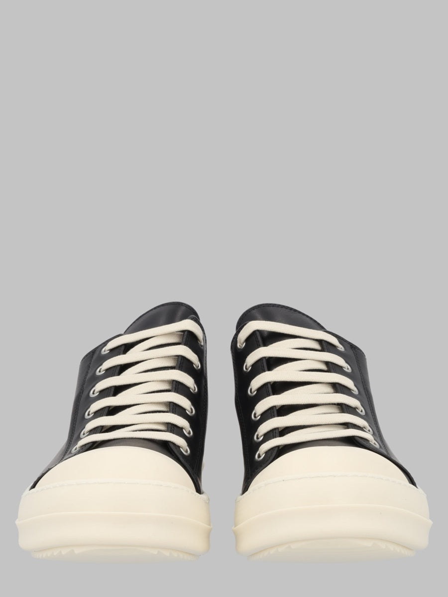 Sneakers Low Black Leather Cow Trainers