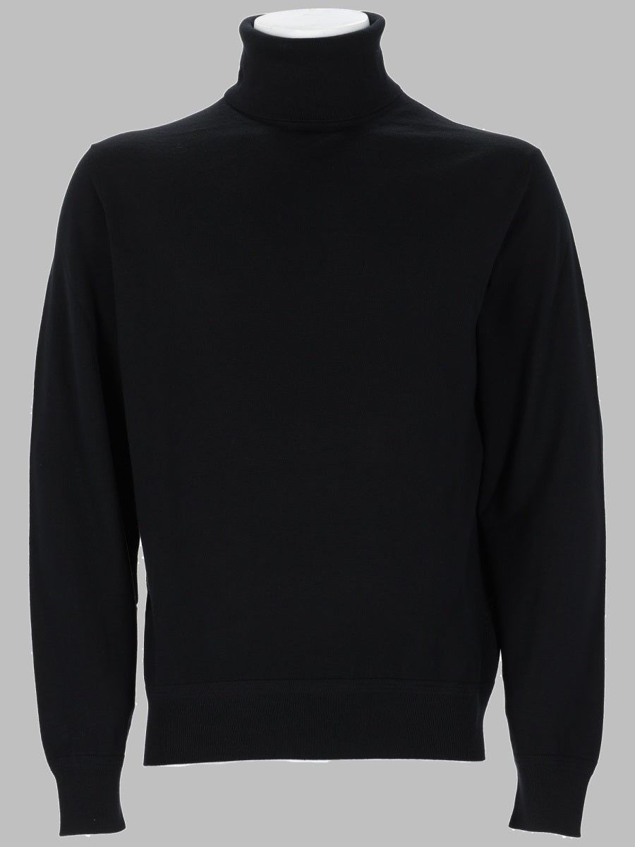 Rollneck Jumper Pure Wool Black Jumpers