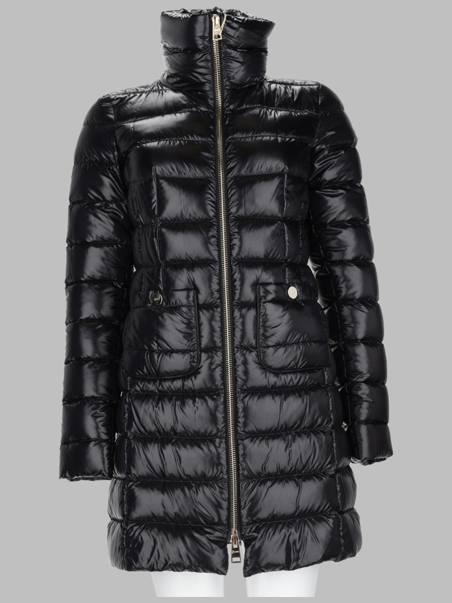 Long Down Jacket Maria Black Polyamide Trench & Raincoats
