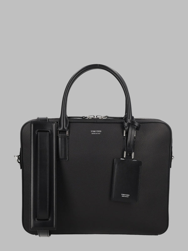 Travel Bag Leather Black Shoulder