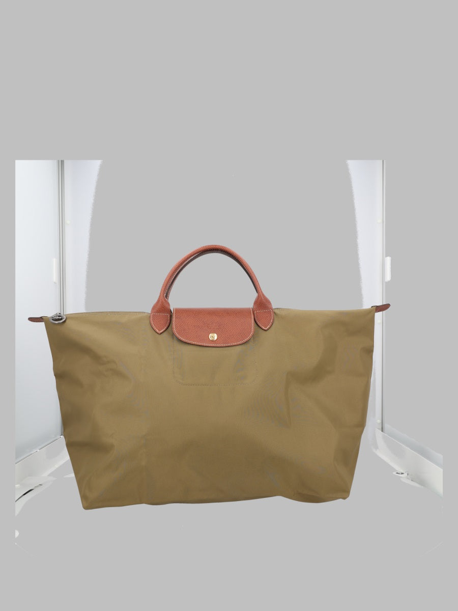 Travel Bag Le Pliage Original Green Nylon Handbags