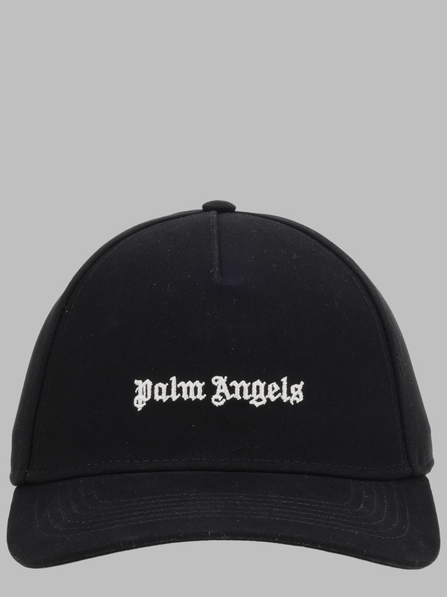 Baseball Cap With Logo Embroidery Black Cotton Hat