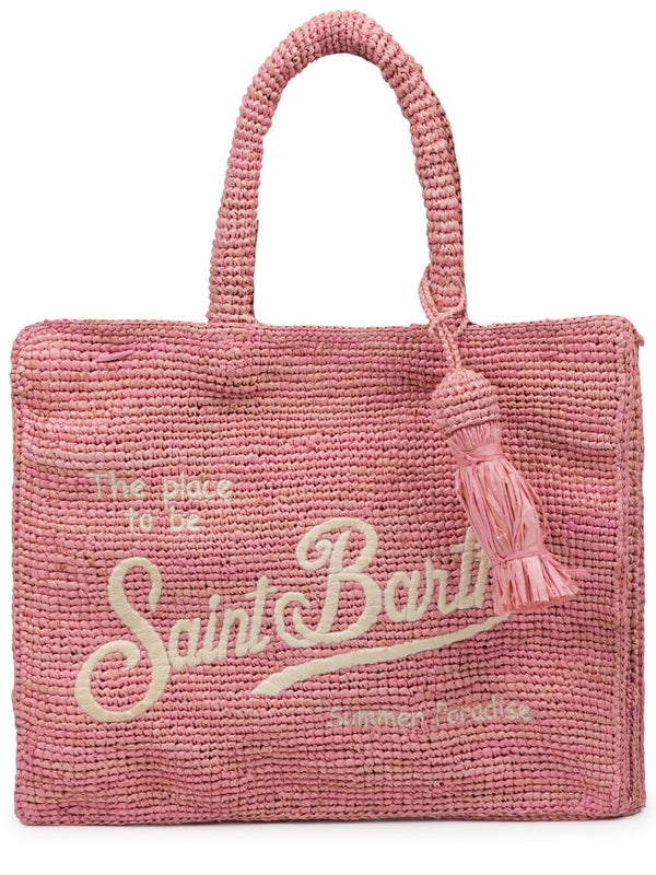 Handbag Colette Raffia Pink Handbags