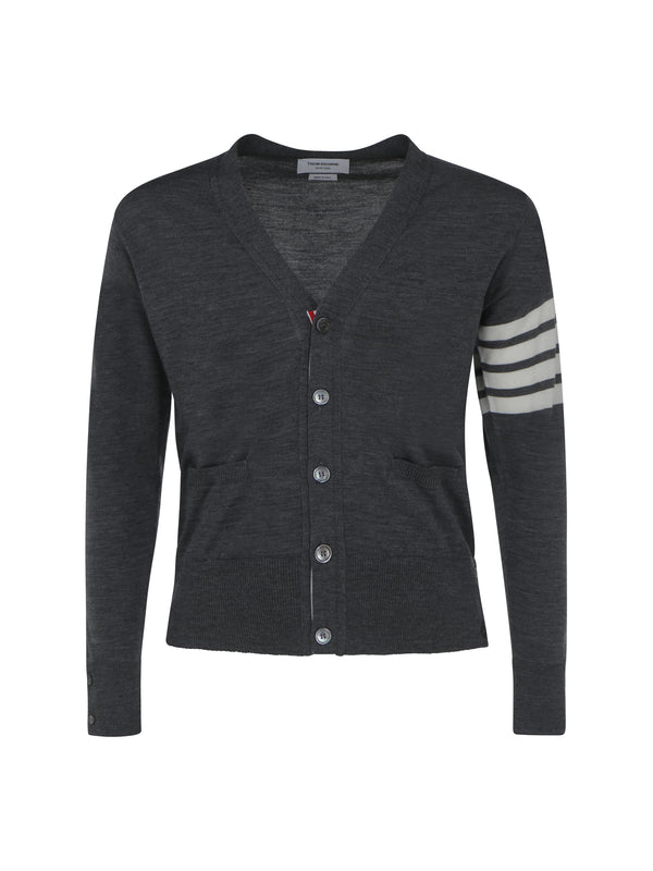 Fleece Wool Cardigan Med Grey