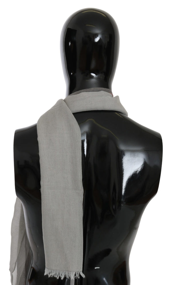 Costume National 100% Cotton scarf in gray