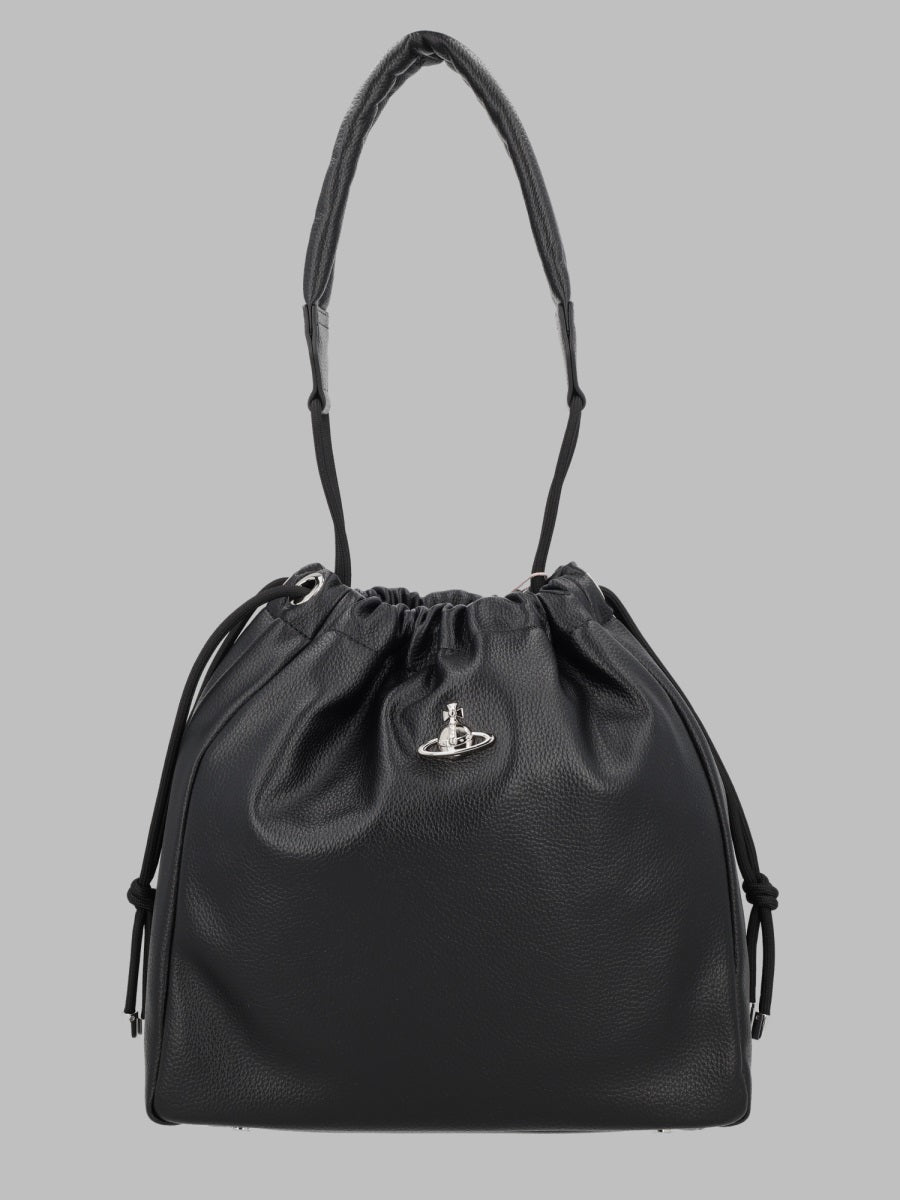 Bucket Bag Hilary Black Polyurethane Shoulder