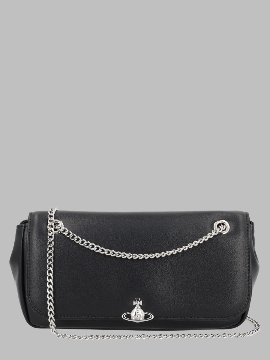 Shoulder Bag Logo Black Polyester