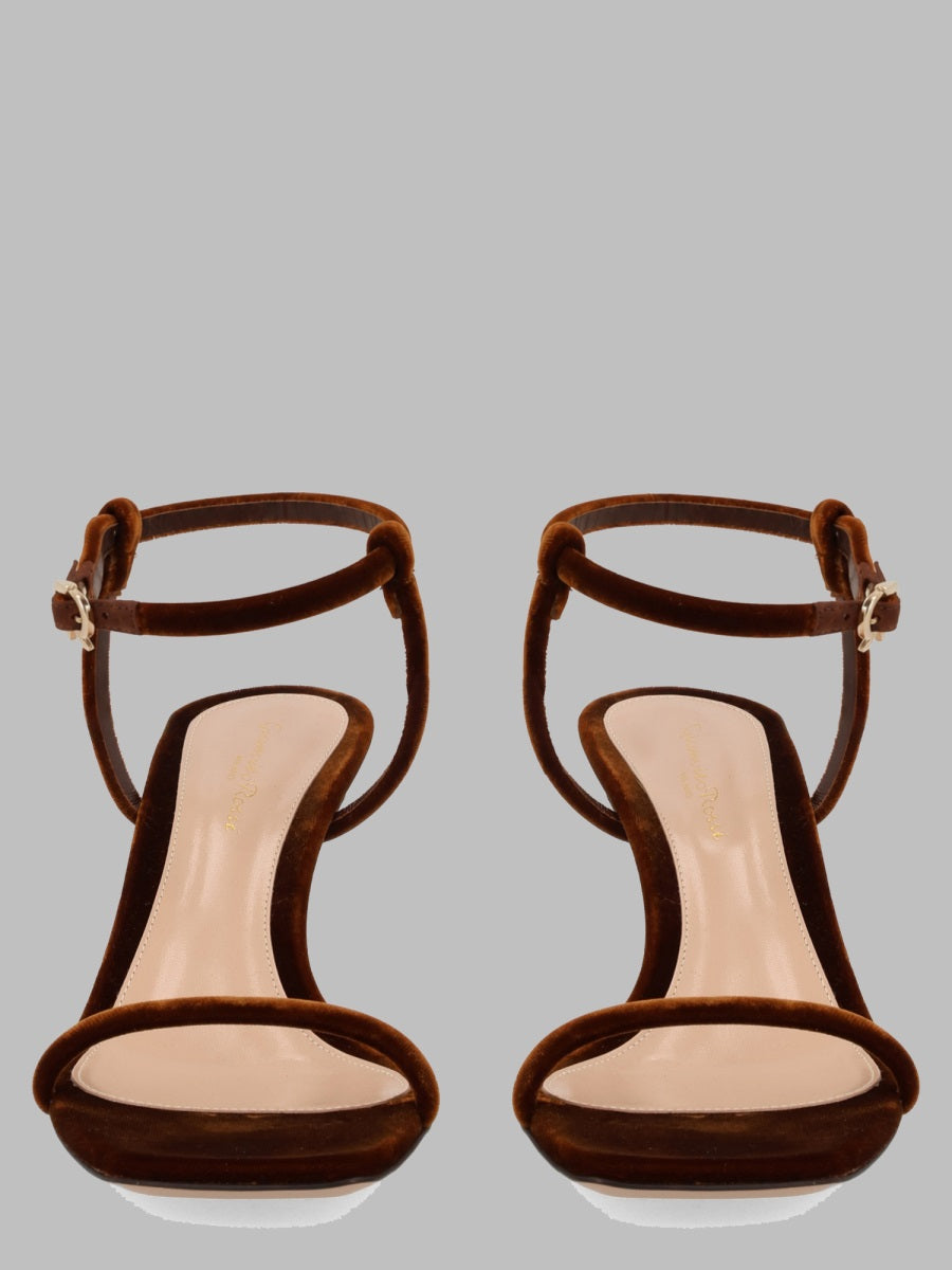 Sandals Mayfair Velvet Brown Textile