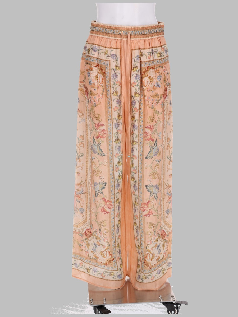 Printed Silk Trousers Multicolour