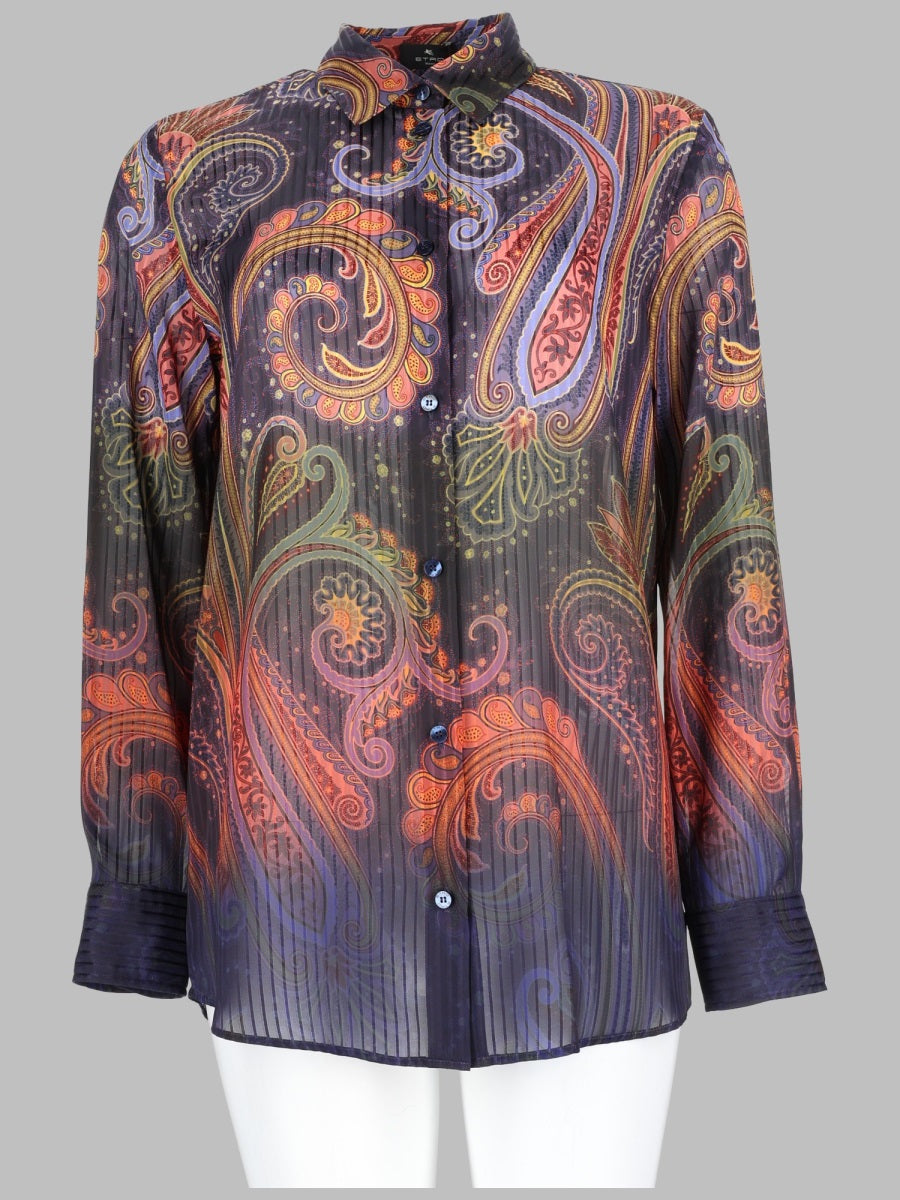 Paisley Print Shirt Multicolour Polyester