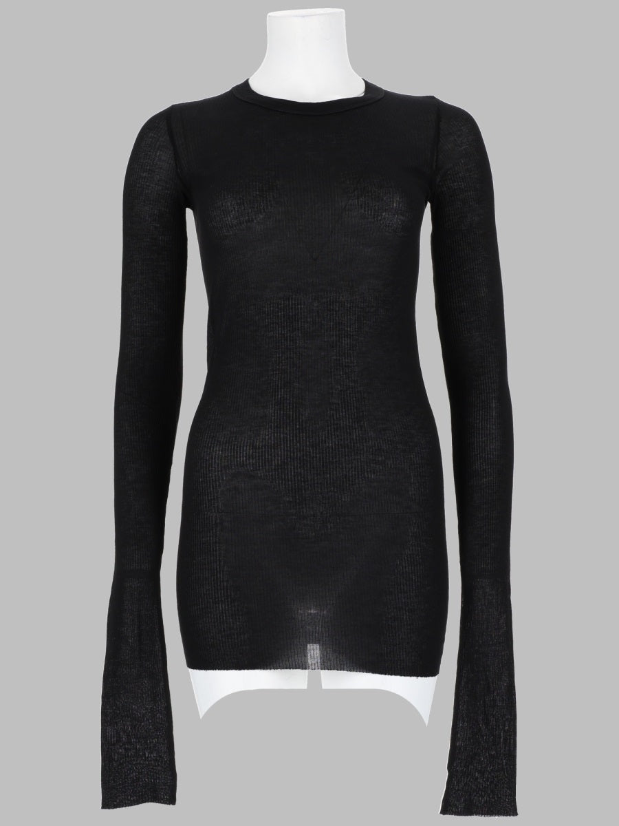 Long-Sleeved T-Shirt Viscose Silk Black T-shirts