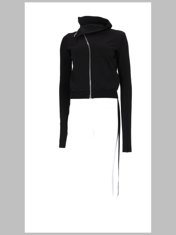 Sweatshirt Mountain Asymmetric Zip Black Cotton Sweatshirts