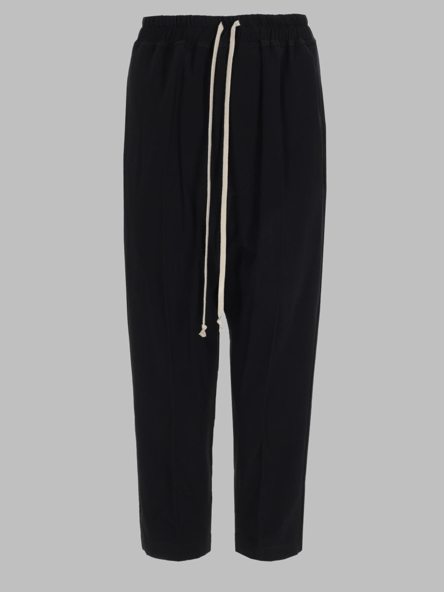 Cropped Trousers Drawstring Astaires Black Viscose