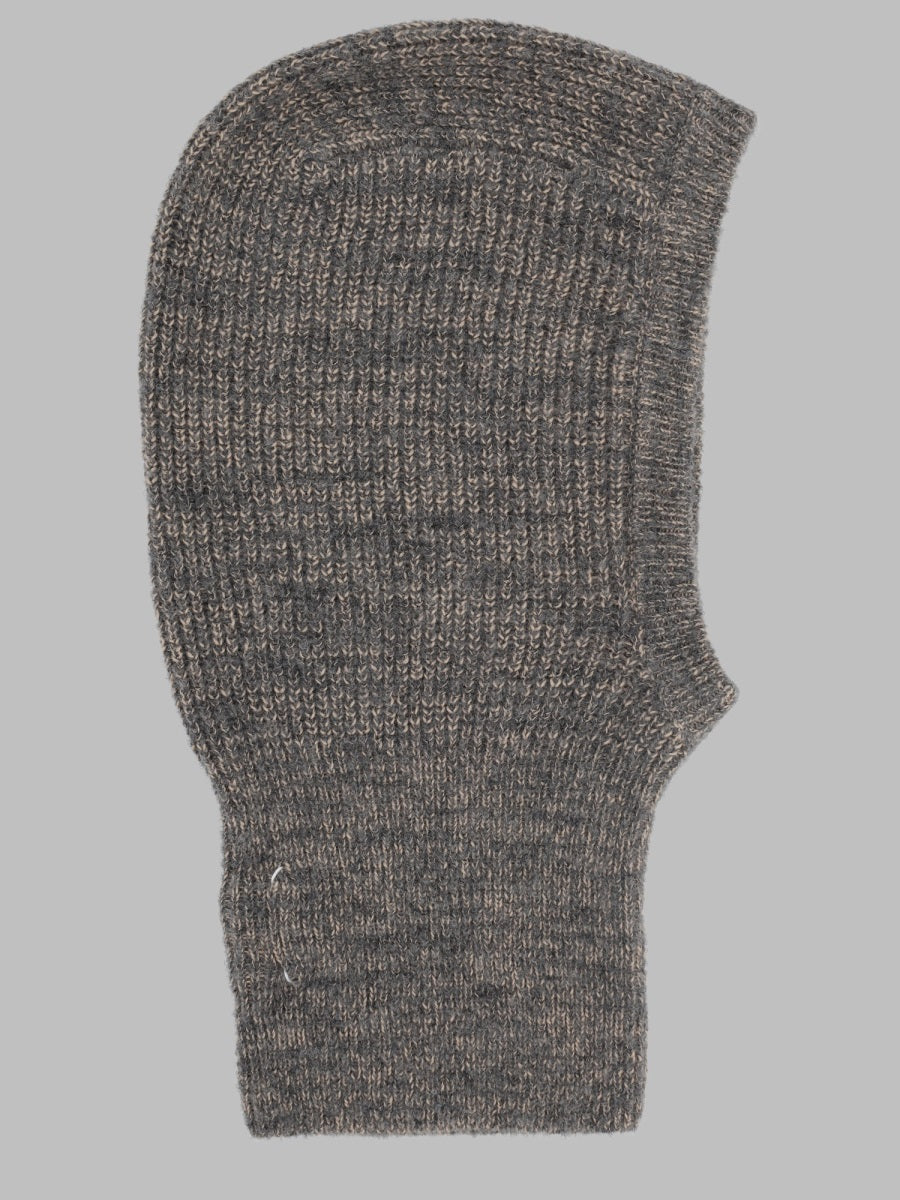Knit Balaclava Grey Cotton Hat