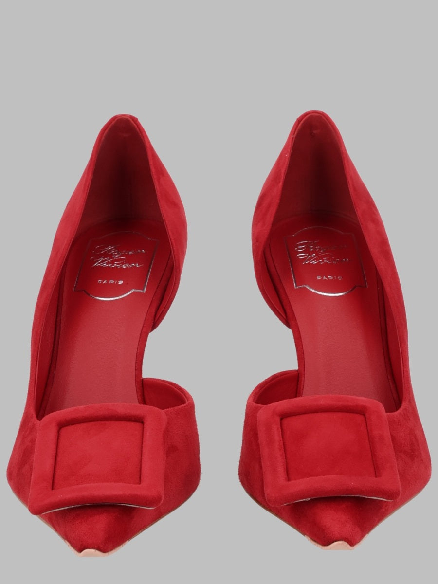 Pumps Viv Ville Dorsay Red Leather Goat