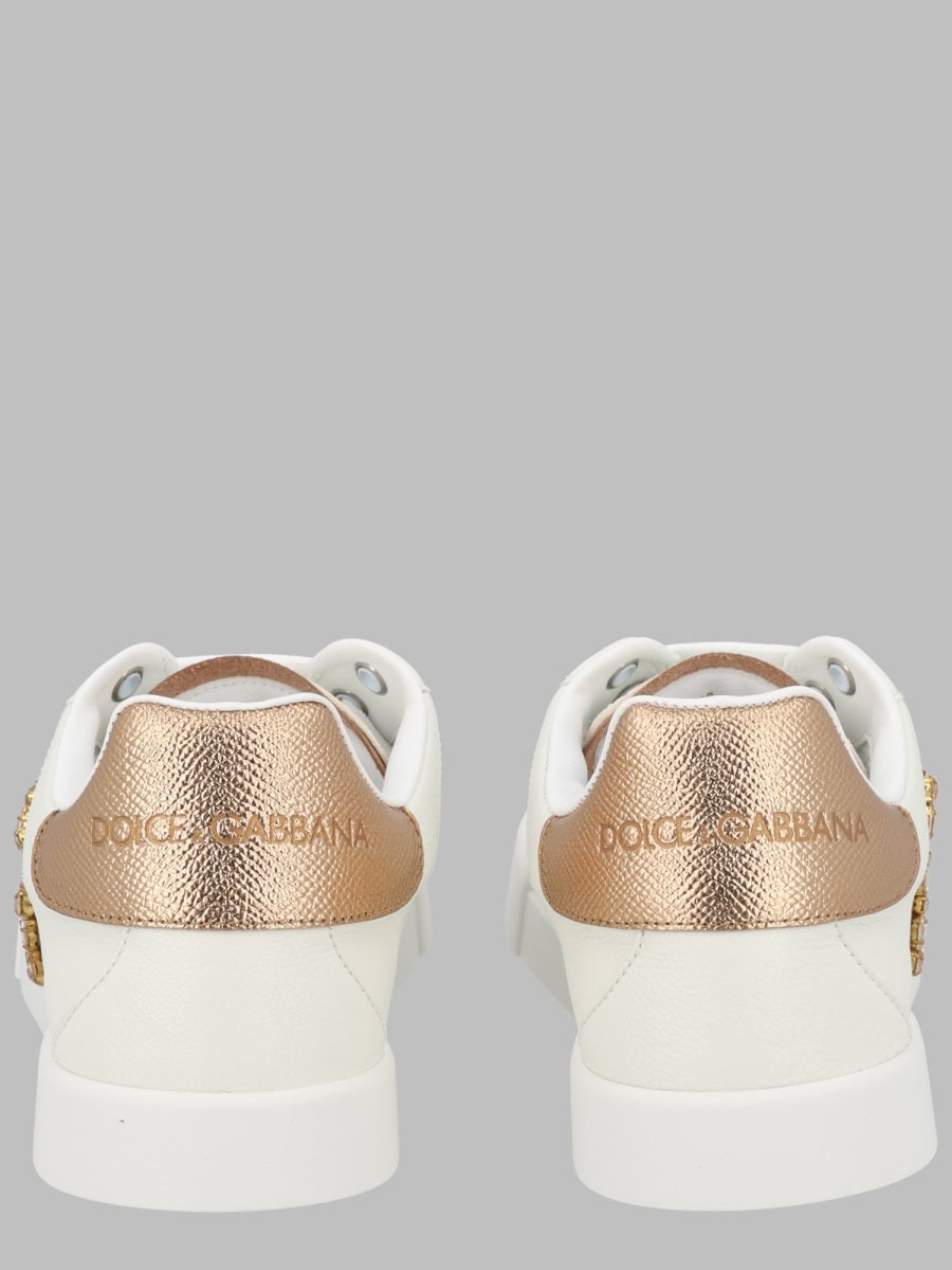 Leather Logo Sneakers White Trainers