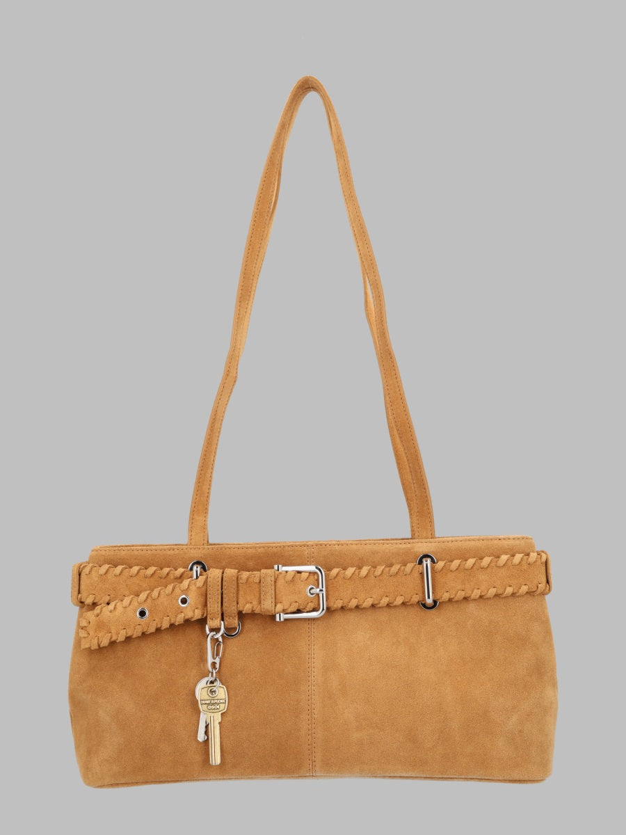 Shoulder Bag Brocle Beige Leather