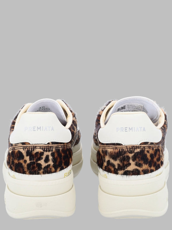 Sneakers Micol Animal Print Multicolour Calf Leather Trainers