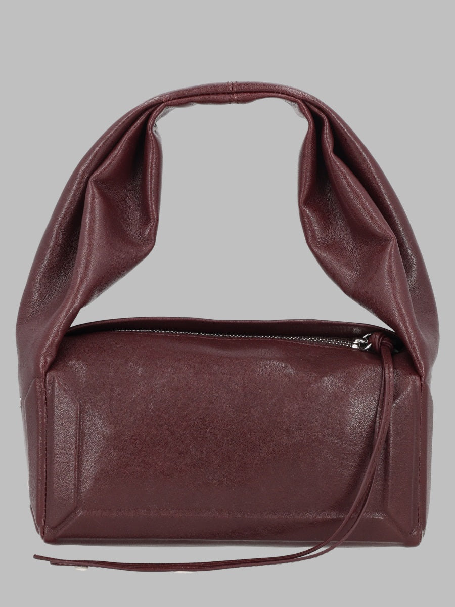 Handbag Box East West Small Leather Bordeaux Handbags